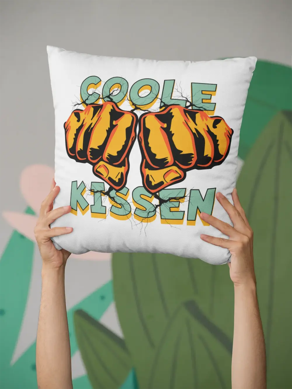 Coole Kissen mit Motiv 40x40 | Natur & Weiß