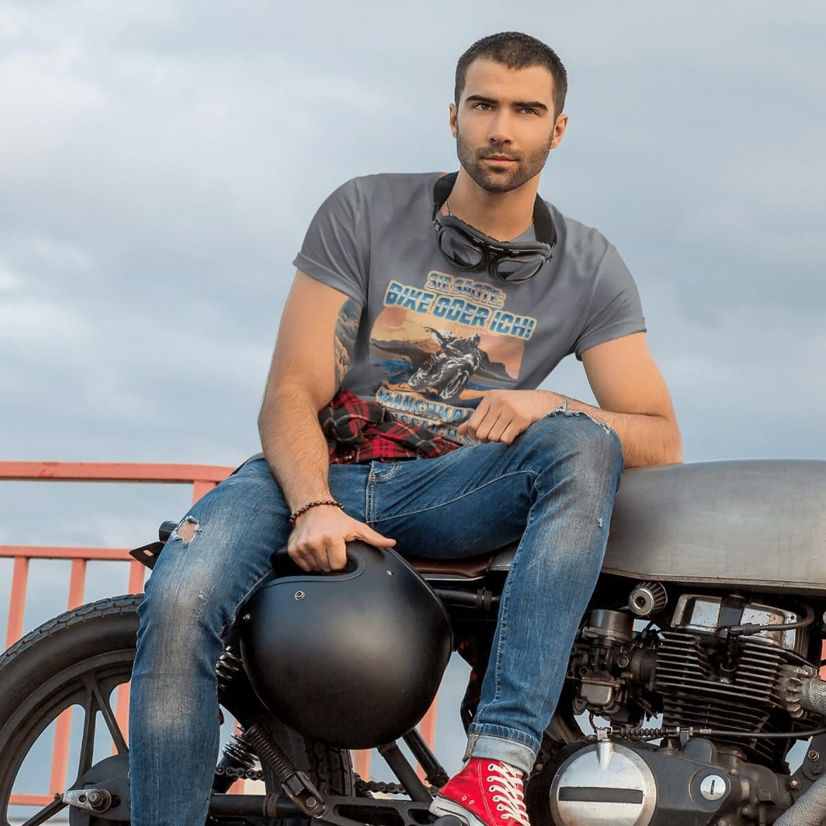 Biker Shirt Manchmal vermisse ich Sie