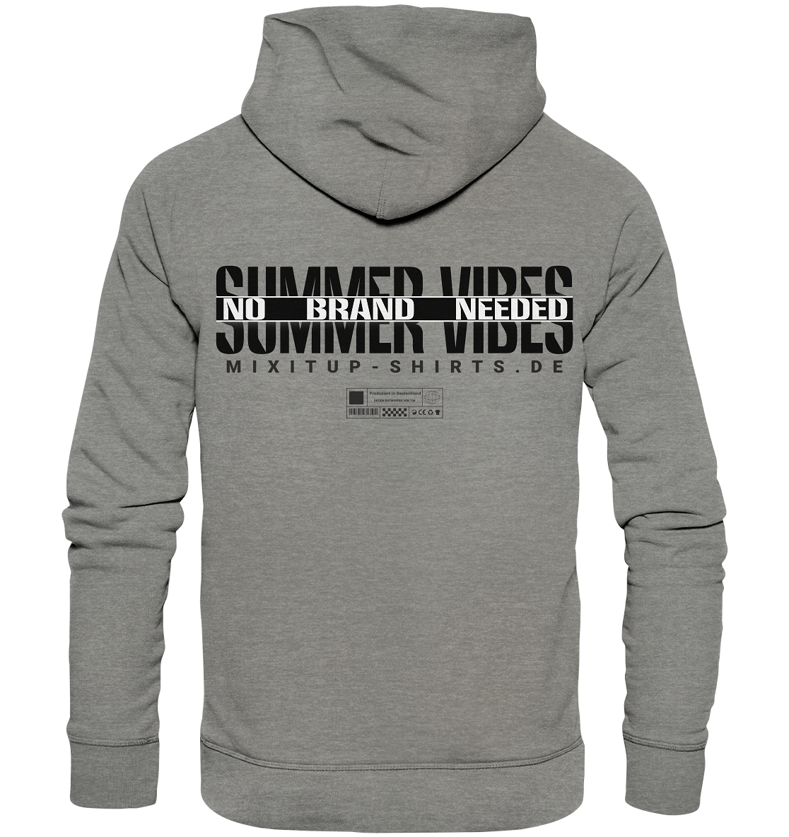 Sommer Shirts und Co - Summer Vibes - Backprint Organic Hoodie