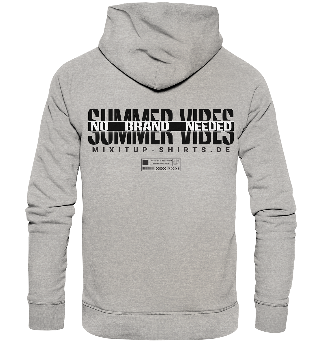 Sommer Shirts und Co - Summer Vibes - Backprint Organic Hoodie