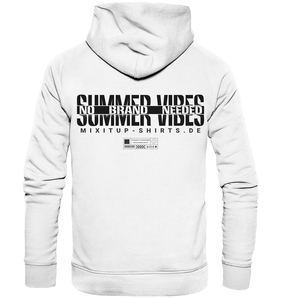 Sommer Shirts und Co - Summer Vibes - Backprint Organic Hoodie