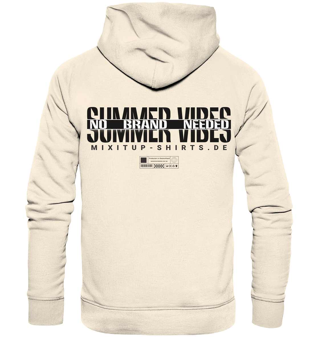 Sommer Shirts und Co - Summer Vibes - Backprint Organic Hoodie