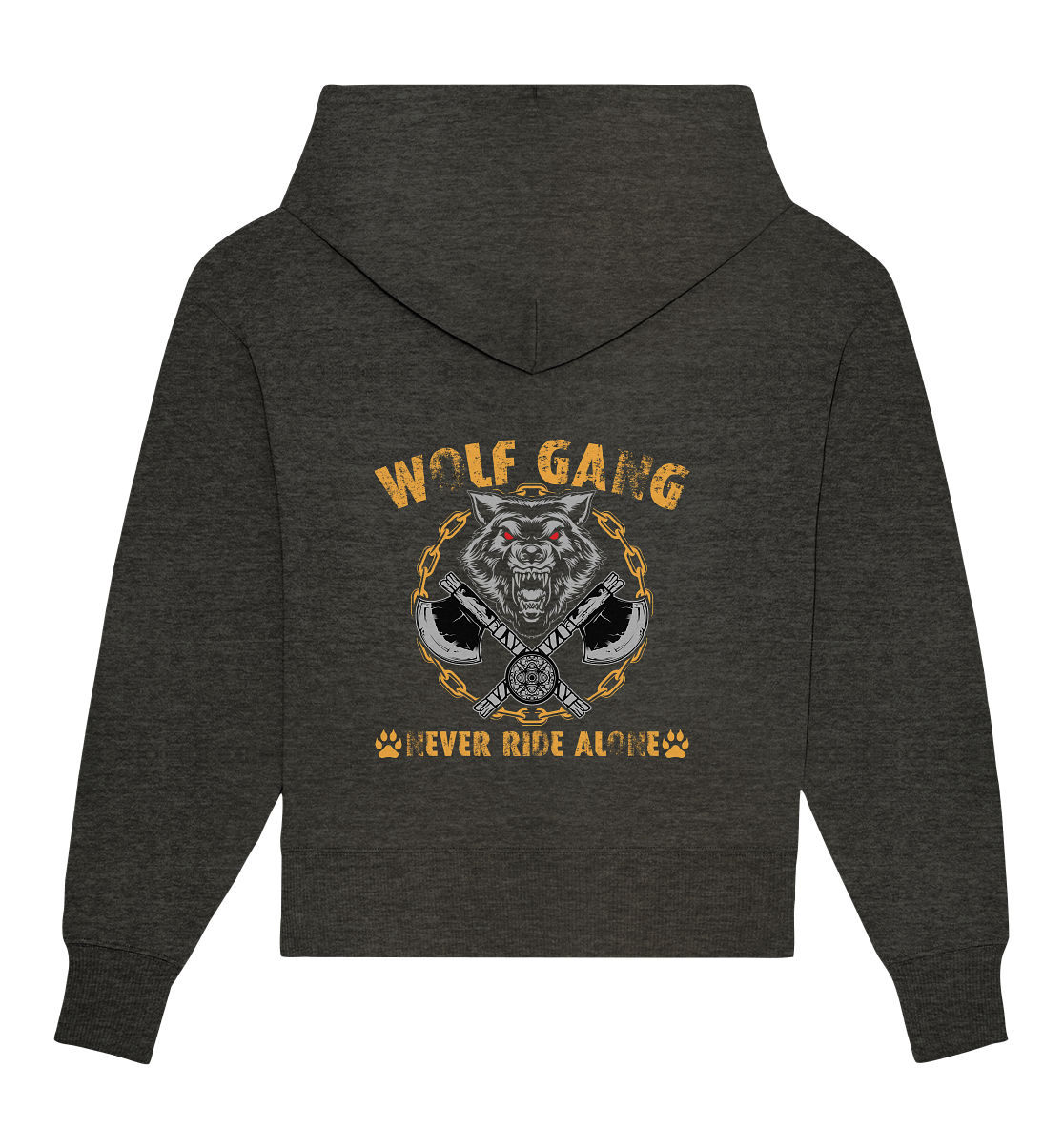 Wolfgang - NEVER RIDE ALONE - Organic Oversize Hoodie