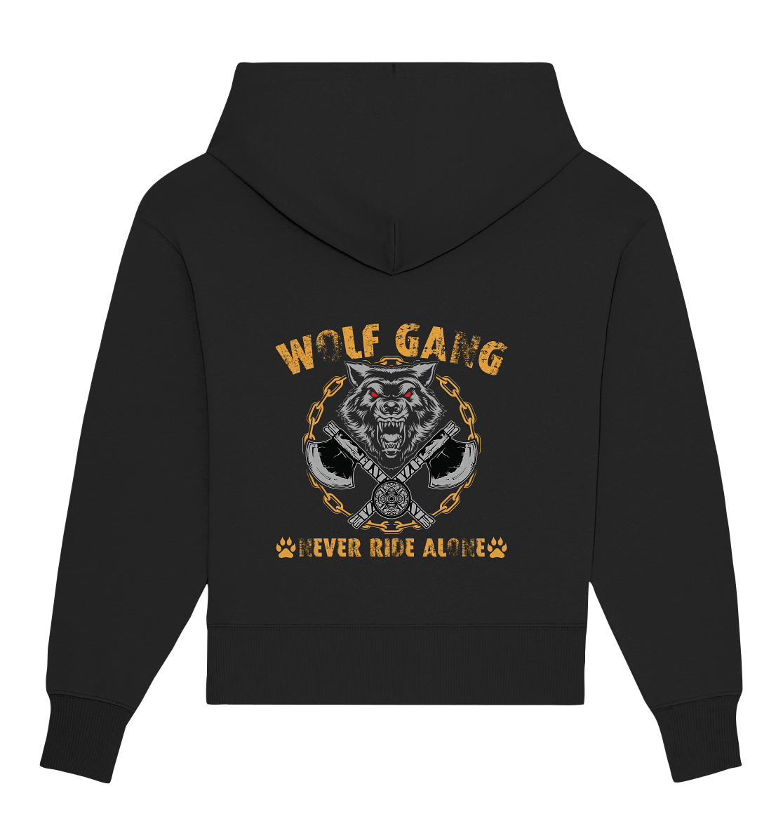 Wolfgang - NEVER RIDE ALONE - Organic Oversize Hoodie