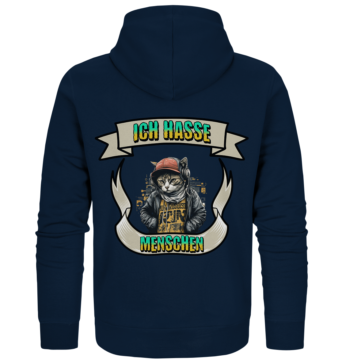 Streetwear- Ich hasse Menschen - Organic Zipper