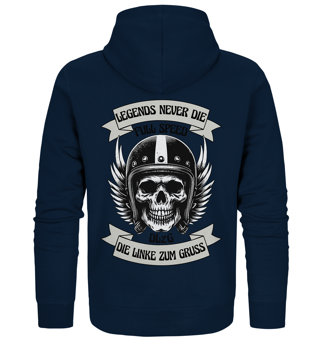 DLzG - Die Linke zum Gruss - Organic Zipper