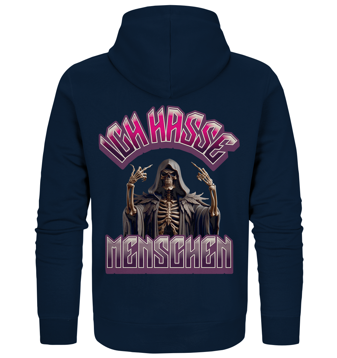 Ich hasse Menschen - Statement - Organic Zipper