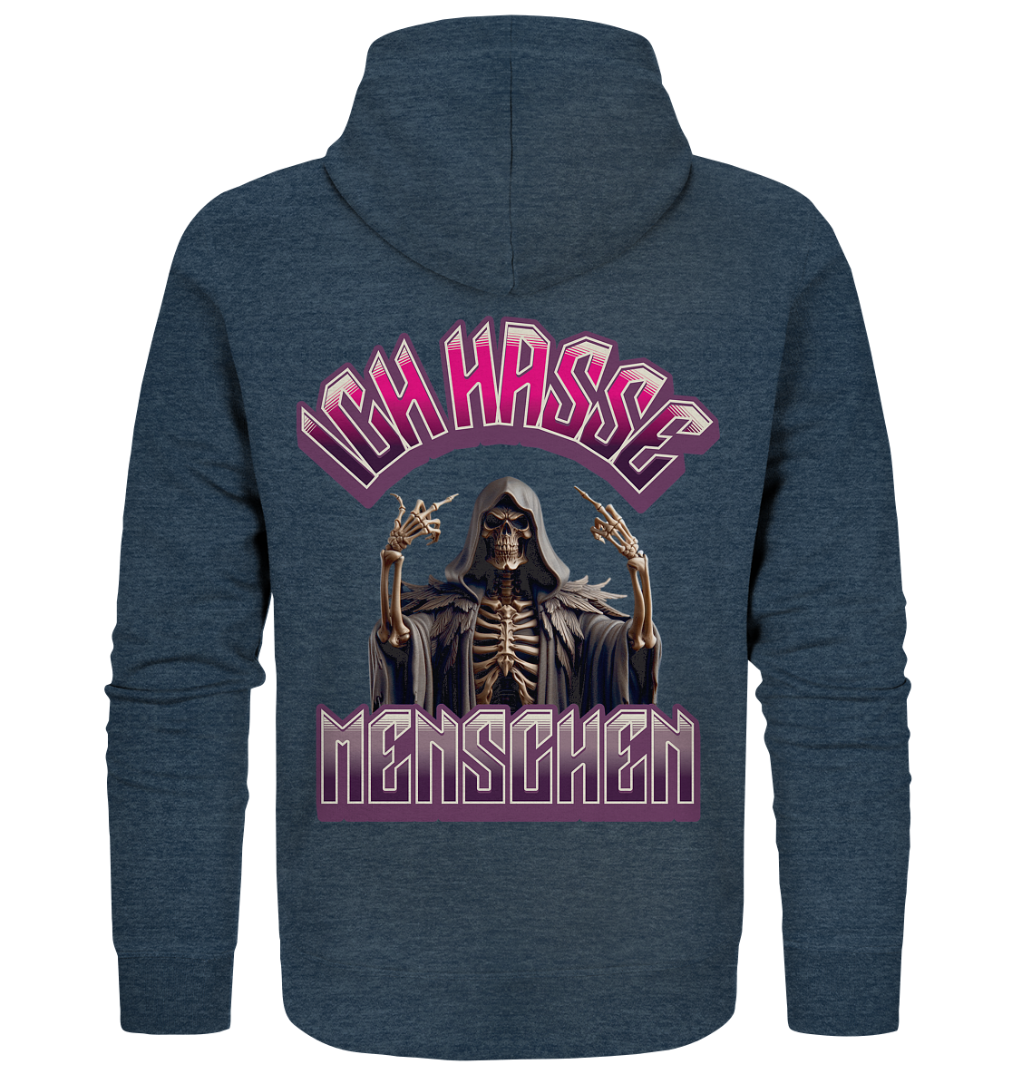 Ich hasse Menschen - Statement - Organic Zipper