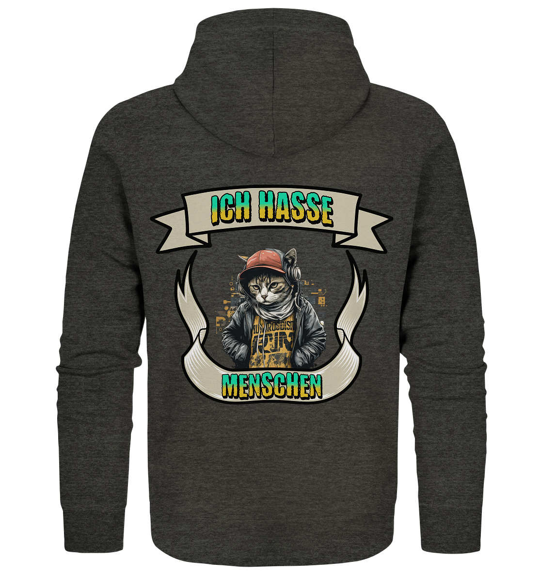 Streetwear- Ich hasse Menschen - Organic Zipper