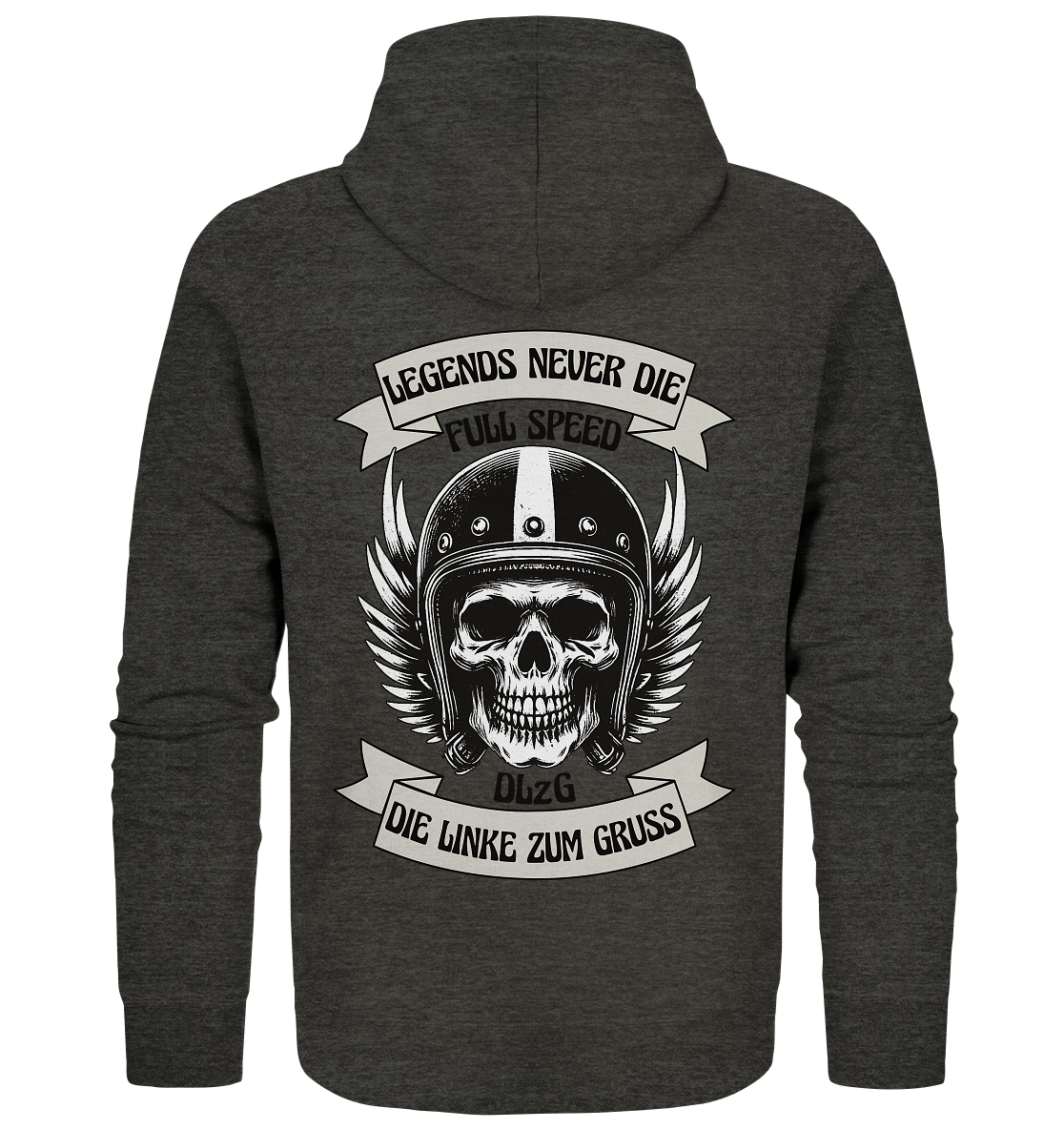 DLzG - Die Linke zum Gruss - Organic Zipper