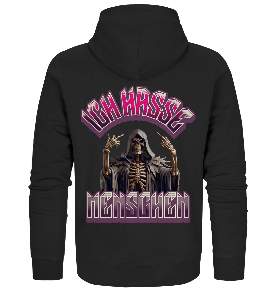 Ich hasse Menschen - Statement - Organic Zipper