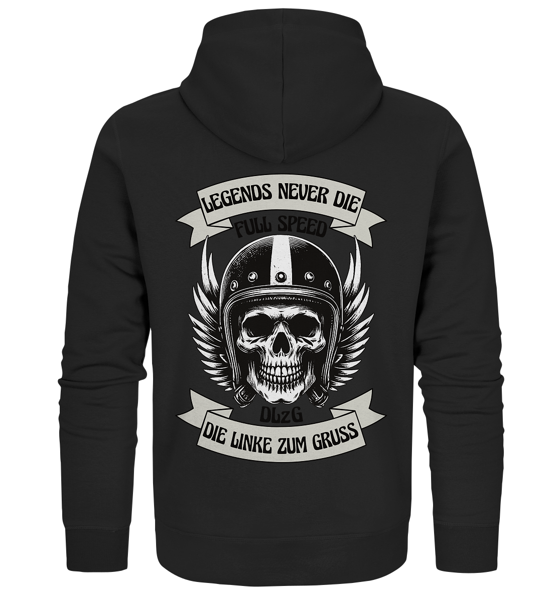 DLzG - Die Linke zum Gruss - Organic Zipper