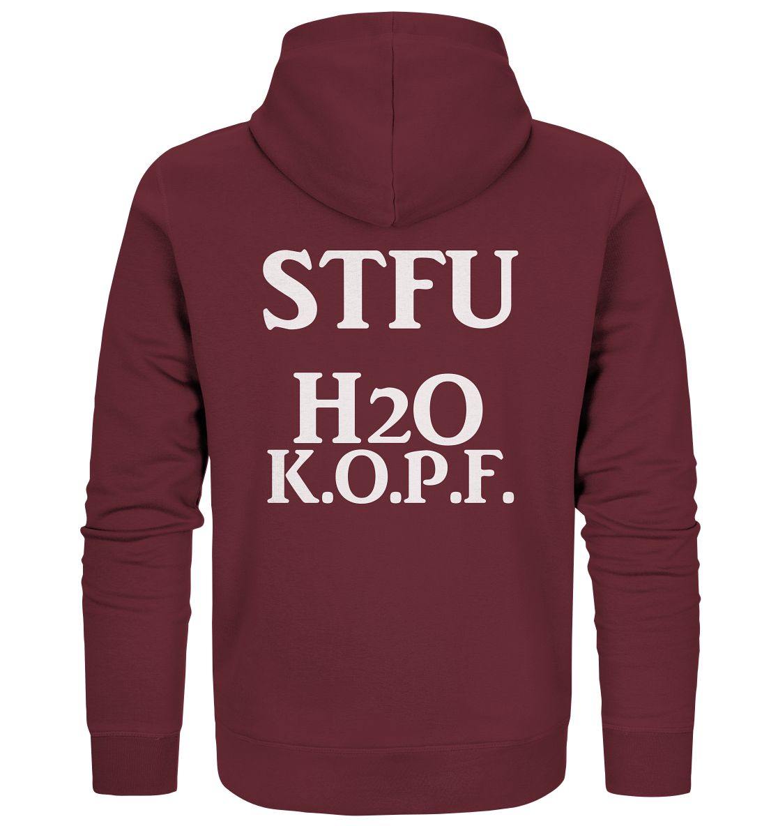 STFU Abkürzung Freche Sprüche- Organic Zipper