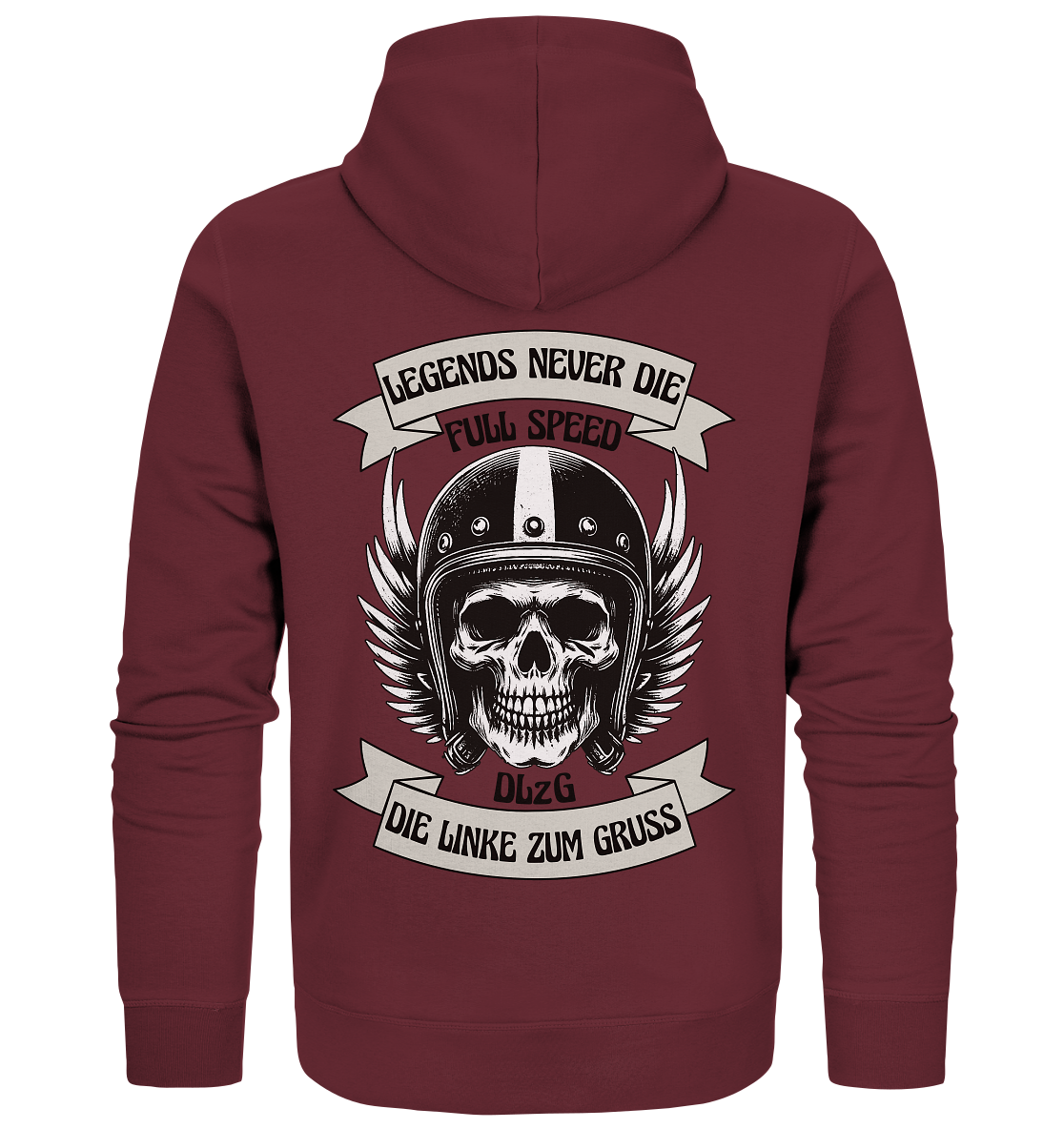 DLzG - Die Linke zum Gruss - Organic Zipper