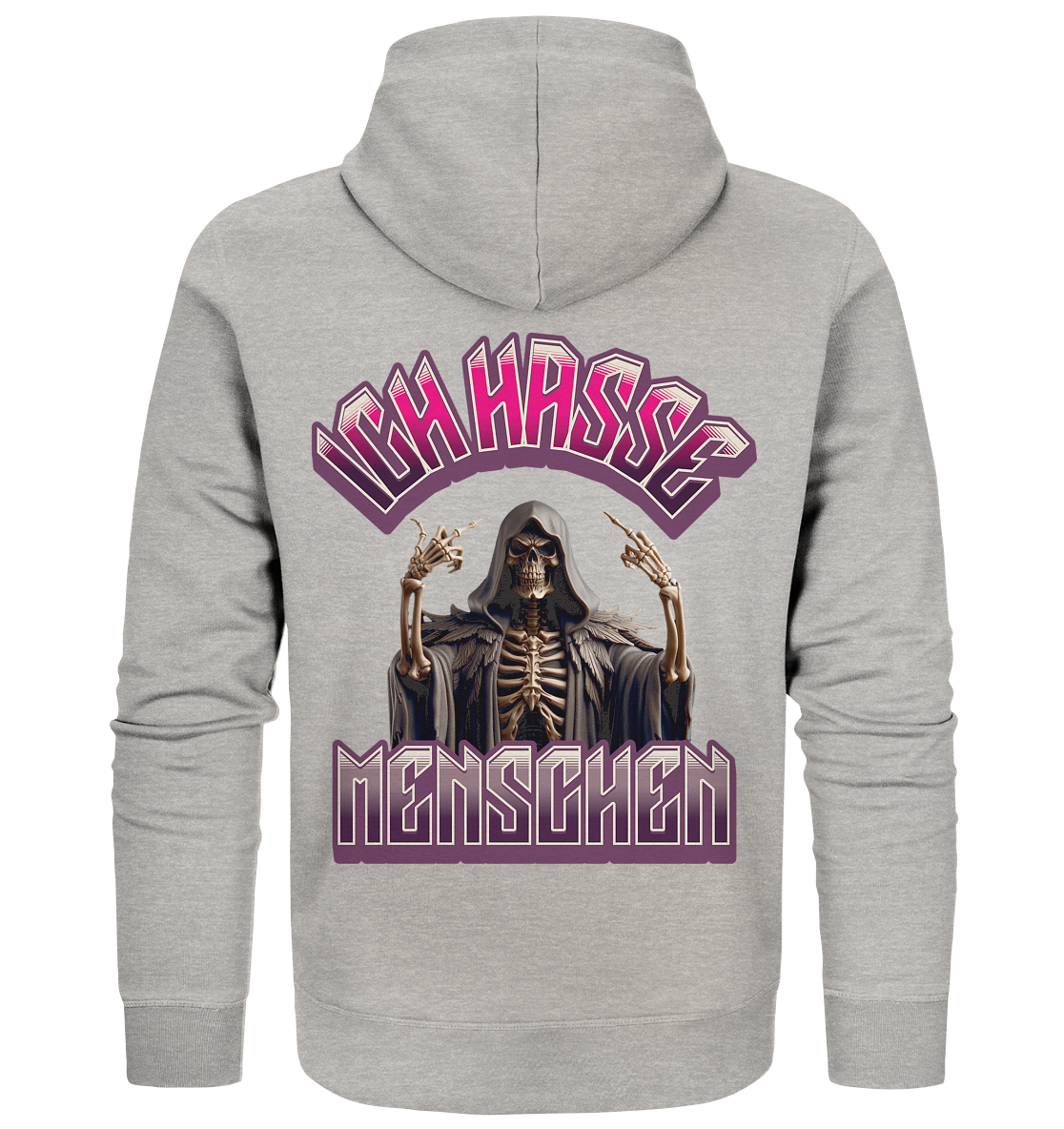 Ich hasse Menschen - Statement - Organic Zipper