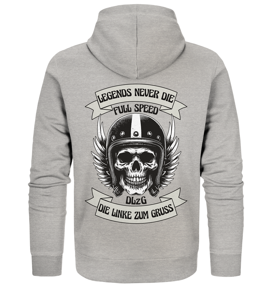 DLzG - Die Linke zum Gruss - Organic Zipper