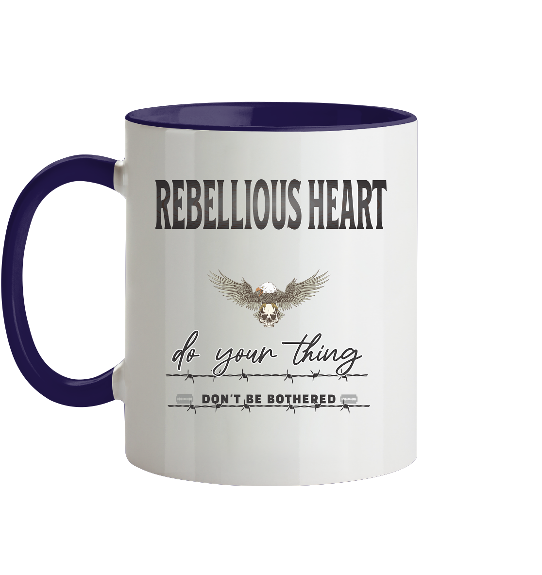 Rebellisches Herz Streetwear - Tasse zweifarbig