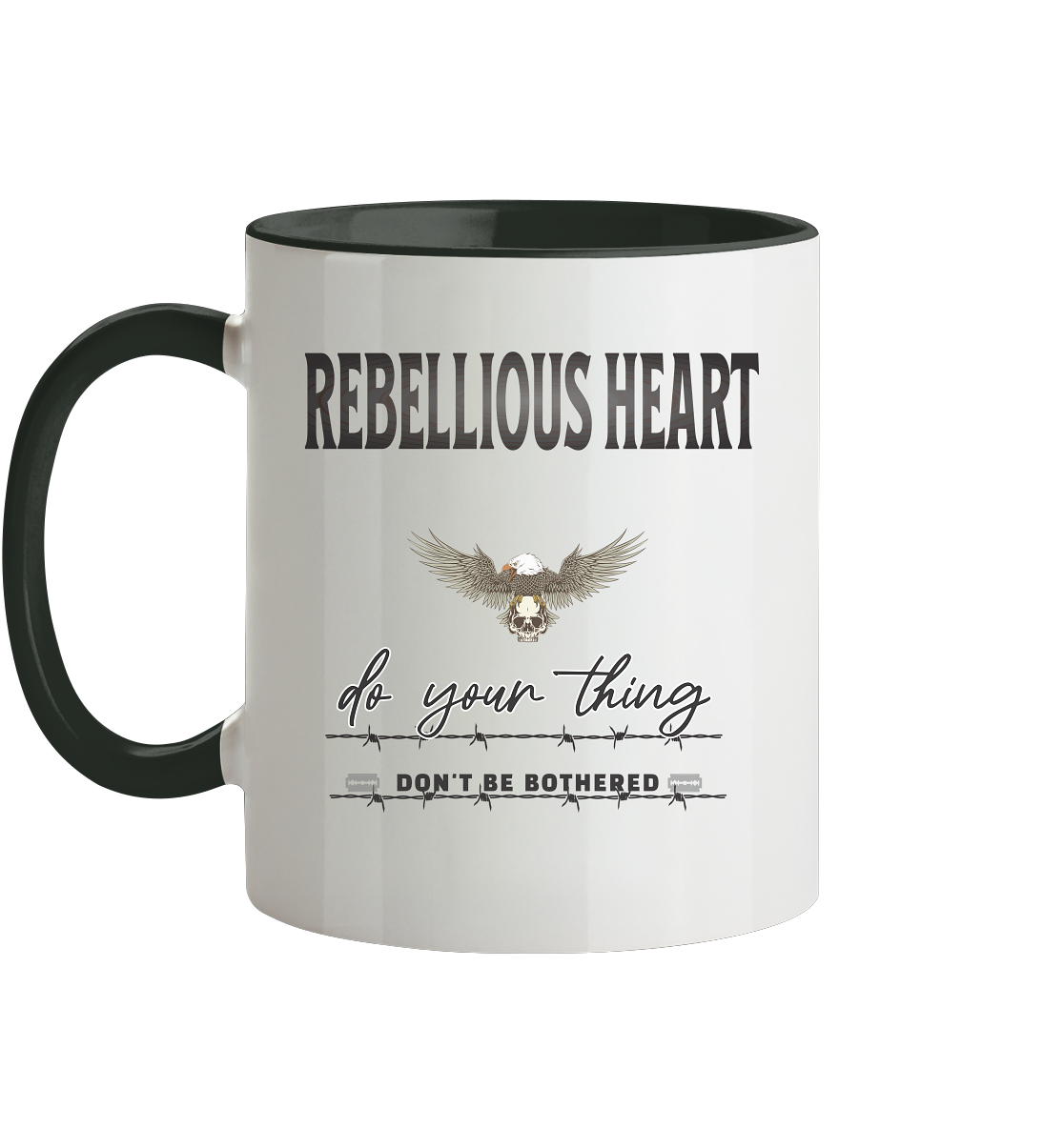 Rebellisches Herz Streetwear - Tasse zweifarbig