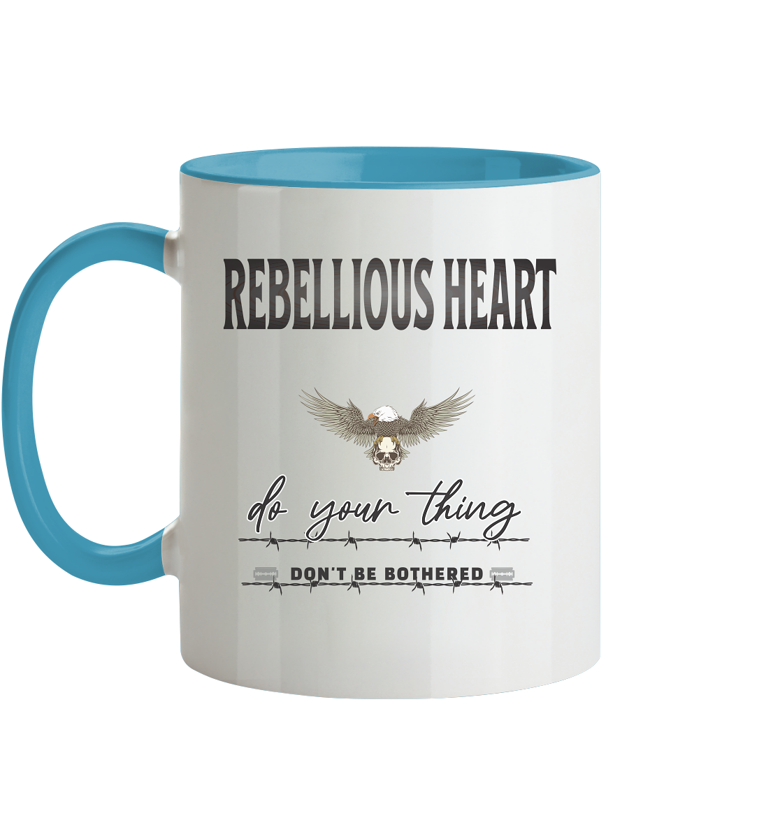 Rebellisches Herz Streetwear - Tasse zweifarbig
