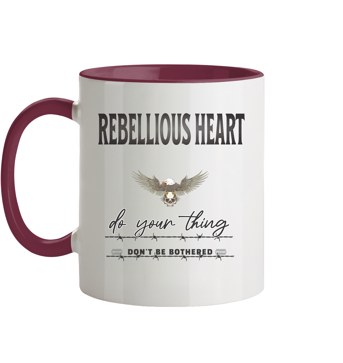 Rebellisches Herz Streetwear - Tasse zweifarbig