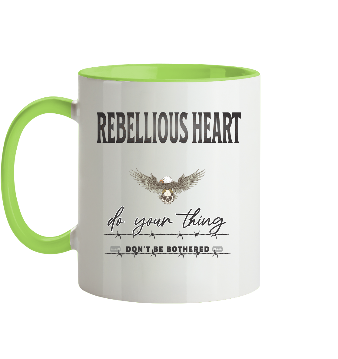 Rebellisches Herz Streetwear - Tasse zweifarbig
