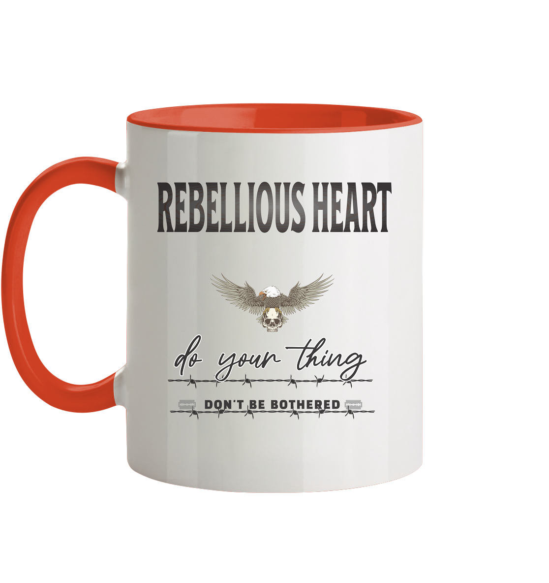 Rebellisches Herz Streetwear - Tasse zweifarbig