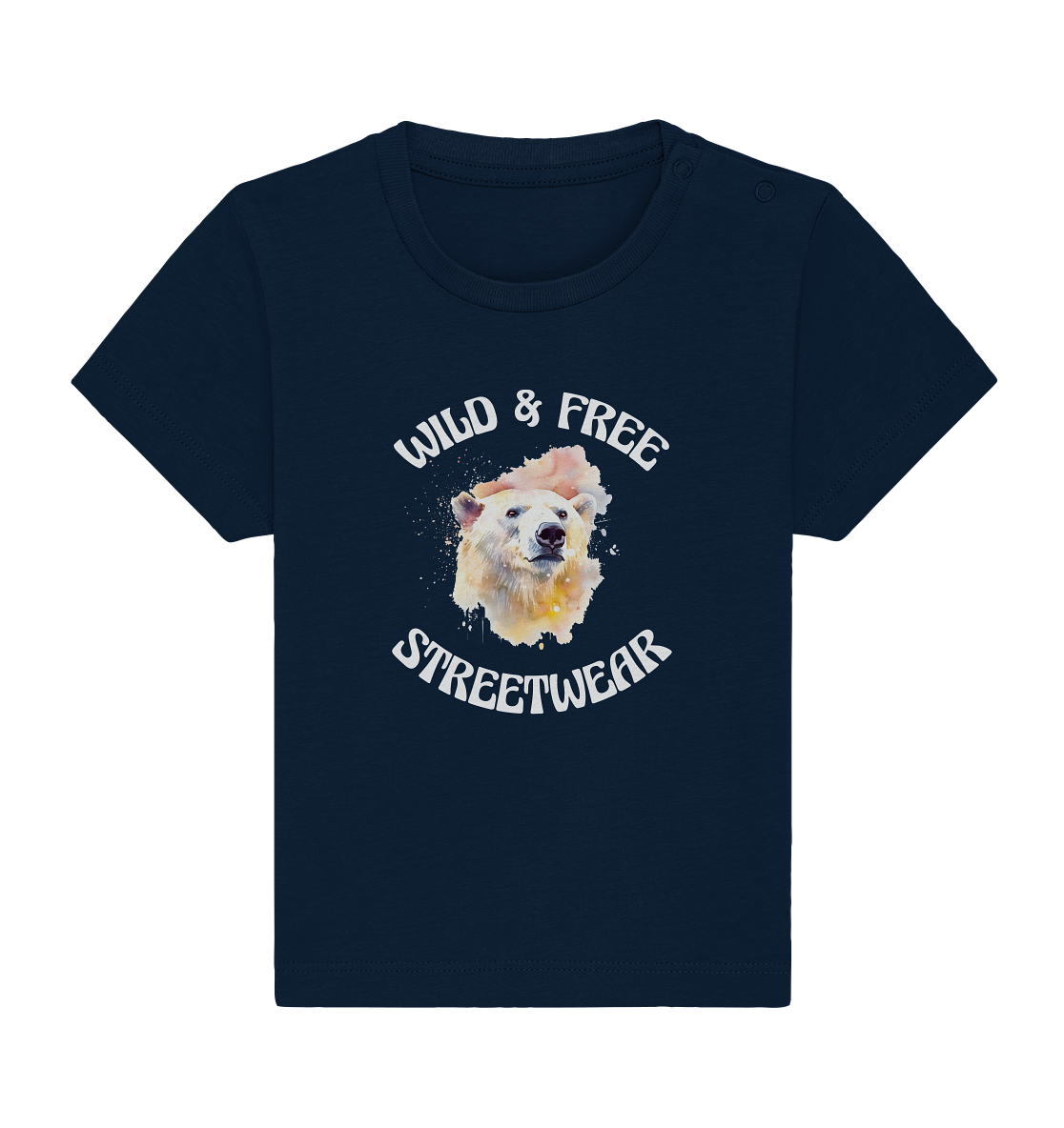 WILD & FREE NO 6 POLAR BEAR - STREETWEAR - STATEMENT - Baby Organic Shirt