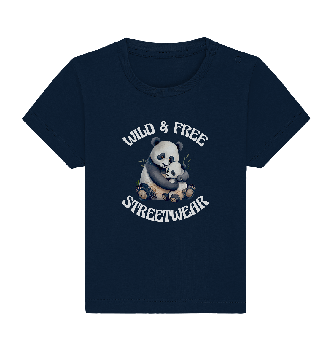 WILD & FREE NO 12 PANDA FAMILY - STREETWEAR - STATEMENT - Baby Organic Shirt