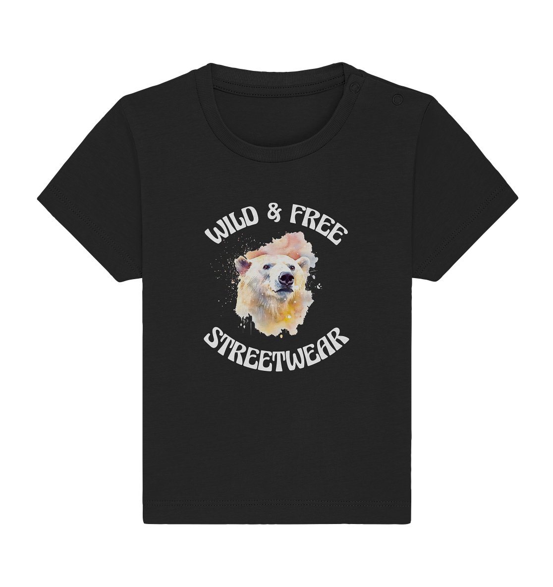 WILD & FREE NO 6 POLAR BEAR - STREETWEAR - STATEMENT - Baby Organic Shirt