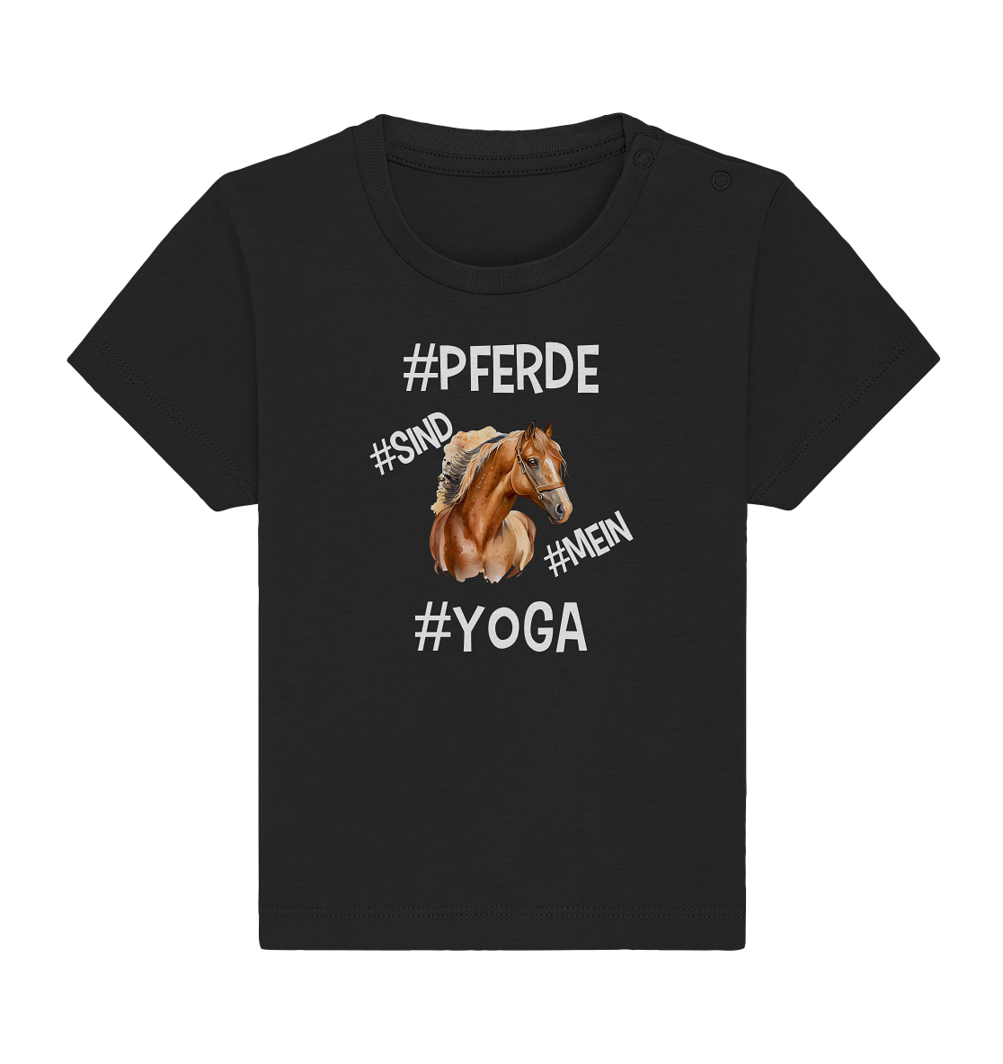 PFERDE SIND MEIN YOGA - STATEMENT STREETWEAR - Baby Organic Shirt