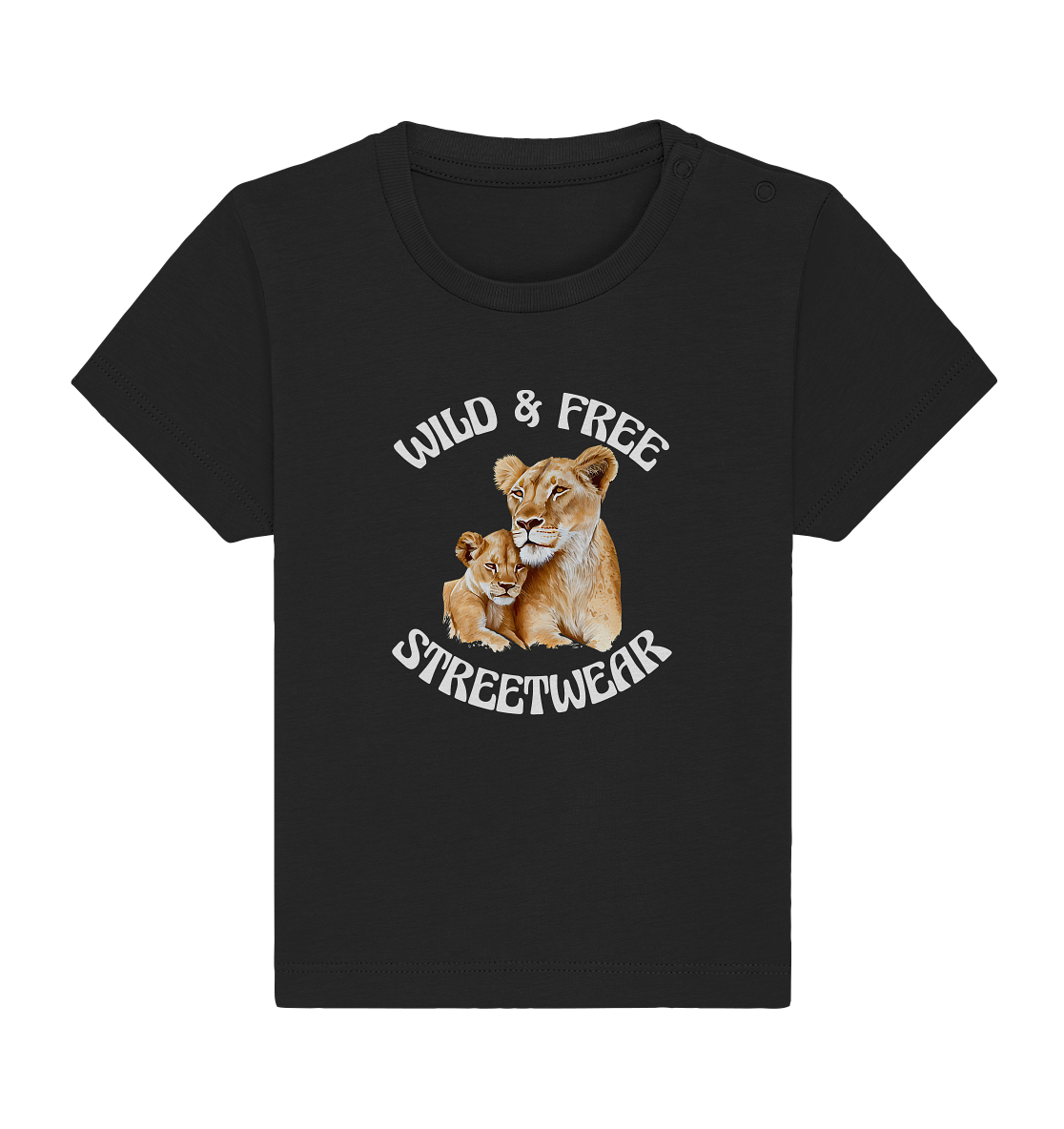 WILD & FREE NO 11 LION FAMILY - STREETWEAR - STATEMENT - Baby Organic Shirt