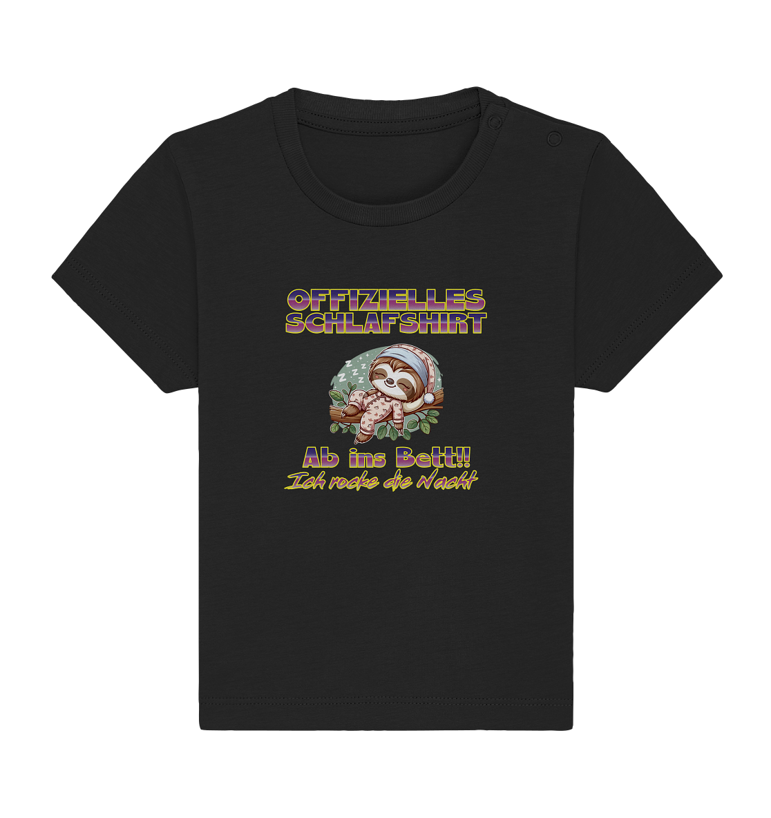 Schlafshirt - Ich rocke die Nacht - Baby Organic Shirt