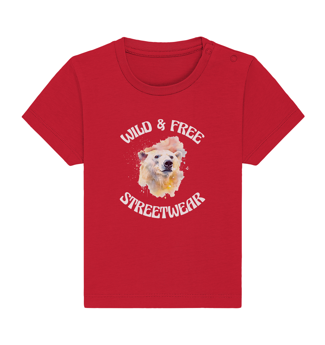 WILD & FREE NO 6 POLAR BEAR - STREETWEAR - STATEMENT - Baby Organic Shirt