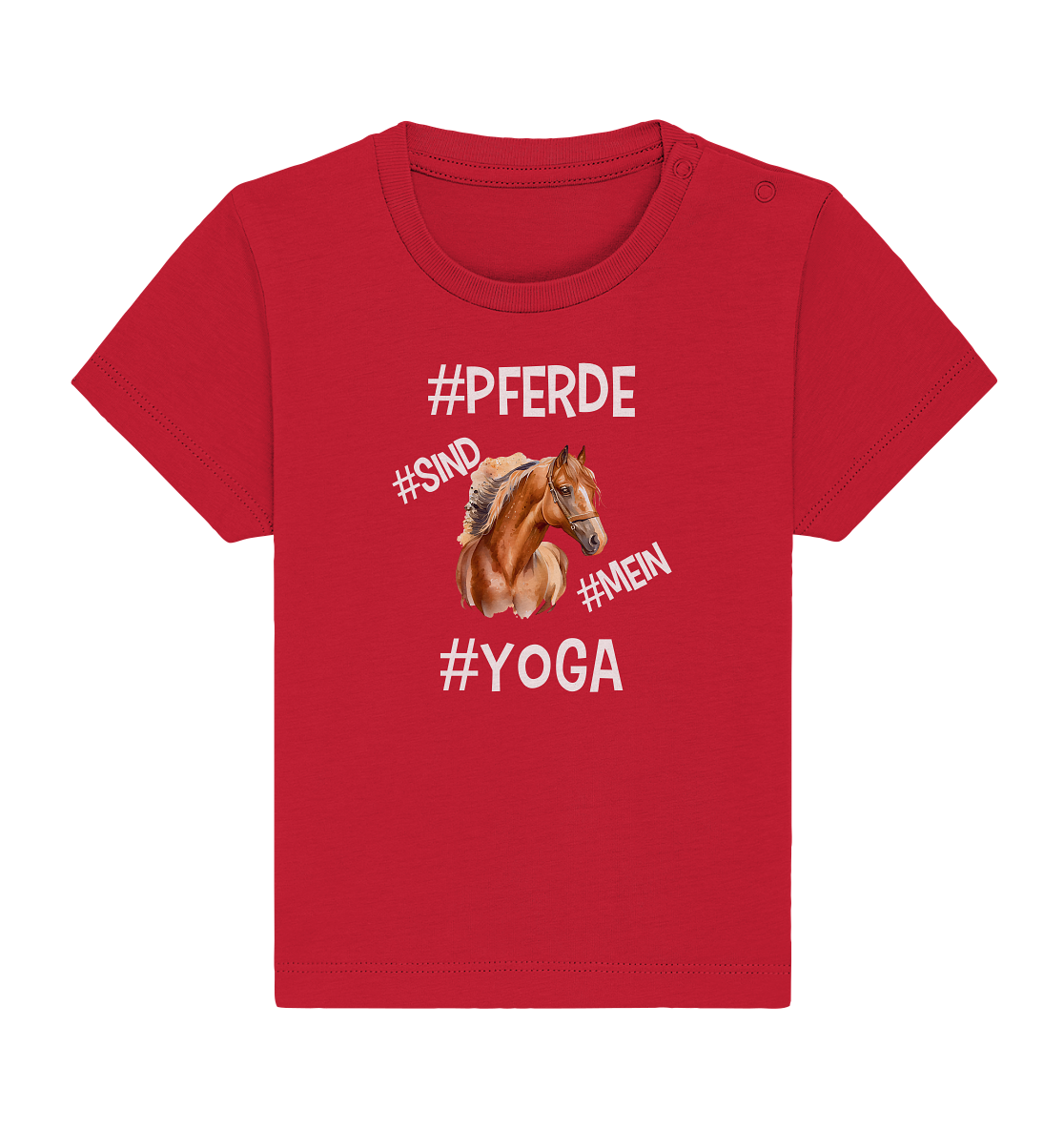 PFERDE SIND MEIN YOGA - STATEMENT STREETWEAR - Baby Organic Shirt