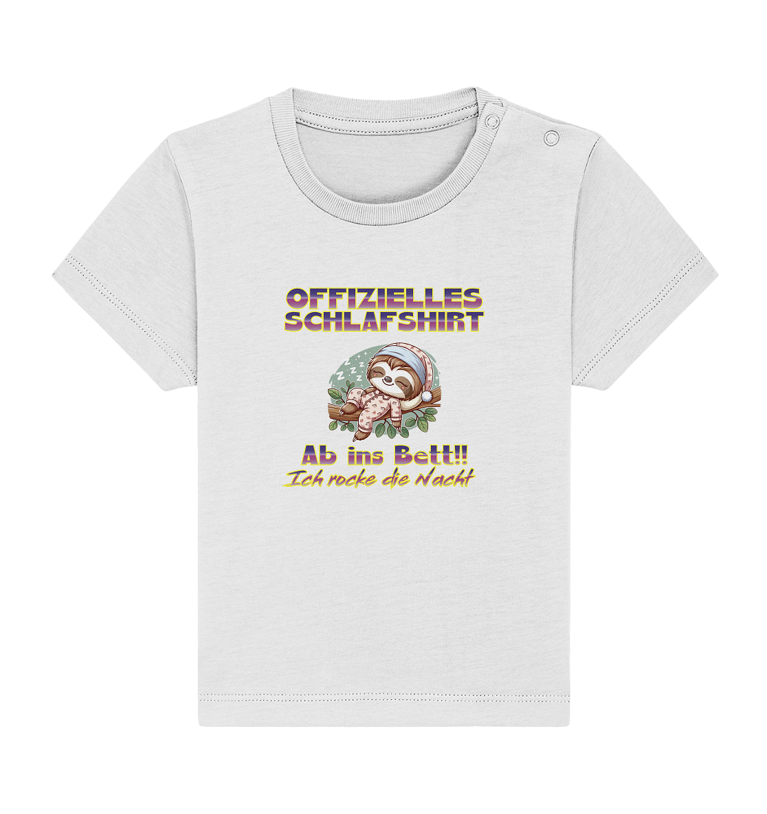 Schlafshirt - Ich rocke die Nacht - Baby Organic Shirt
