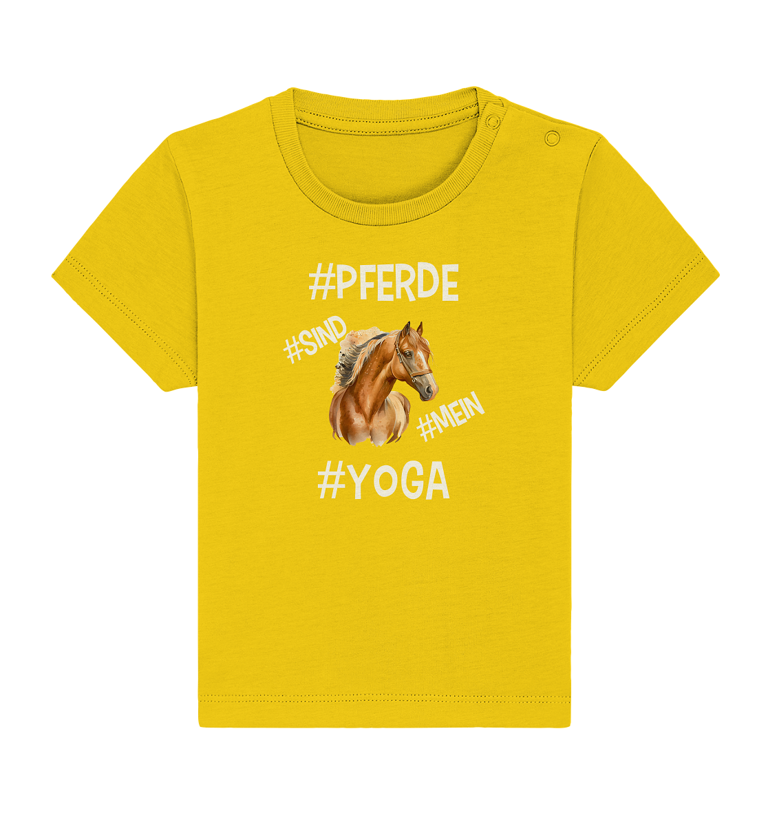 PFERDE SIND MEIN YOGA - STATEMENT STREETWEAR - Baby Organic Shirt