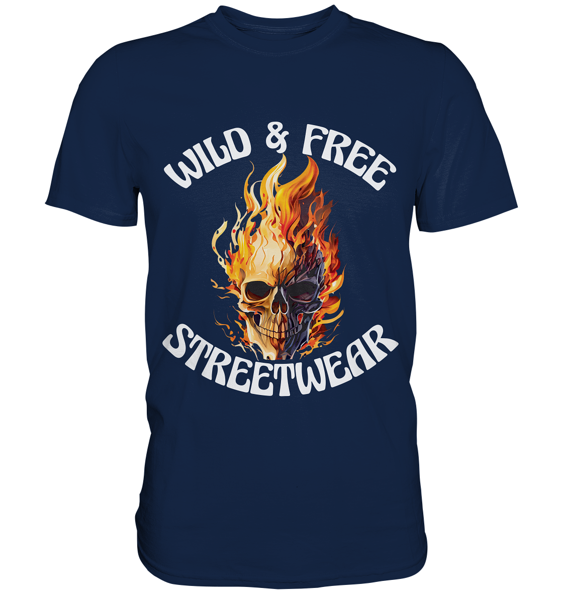 WILD & FREE NO 8 SKULL II - STREETWEAR - STATEMENT - Classic Shirt