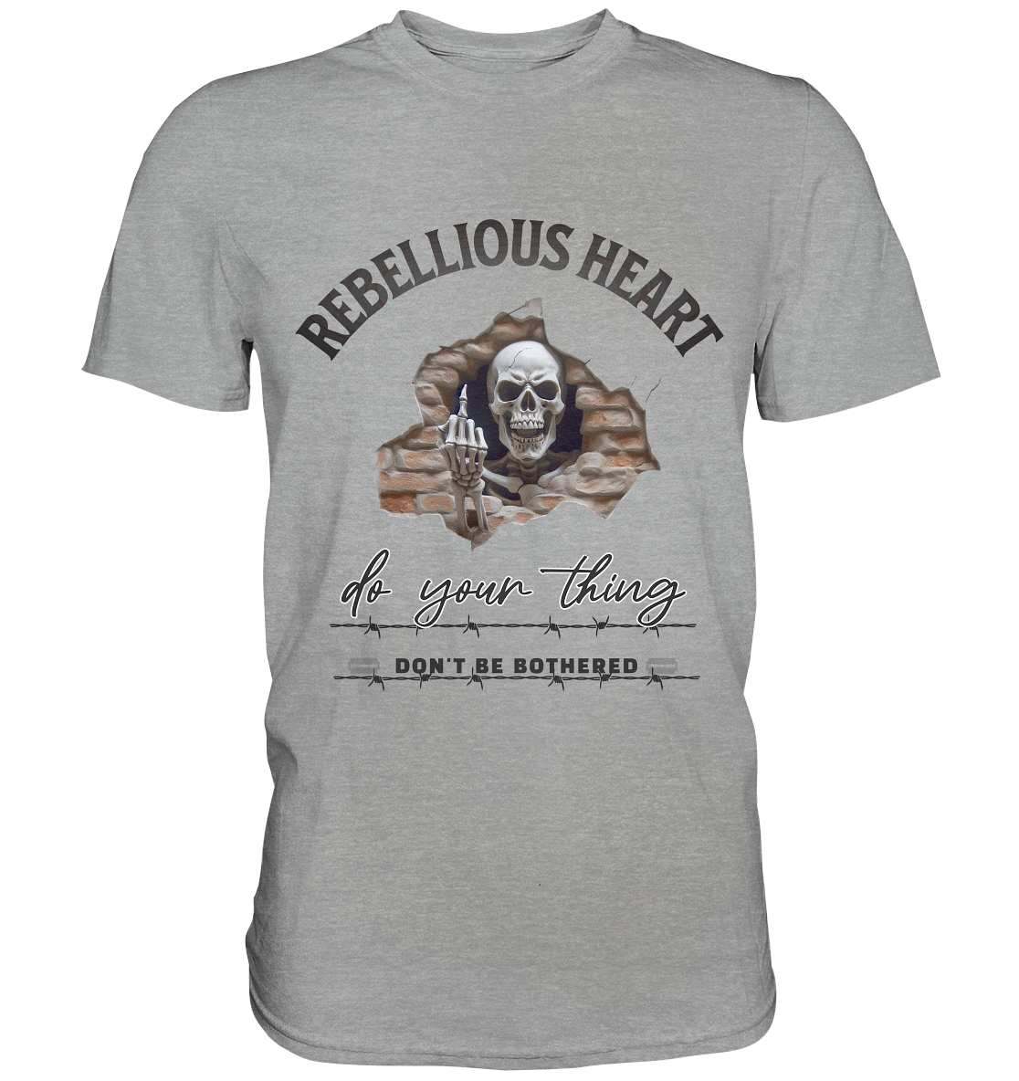 Rebellisches Herz Skull - Classic Shirt
