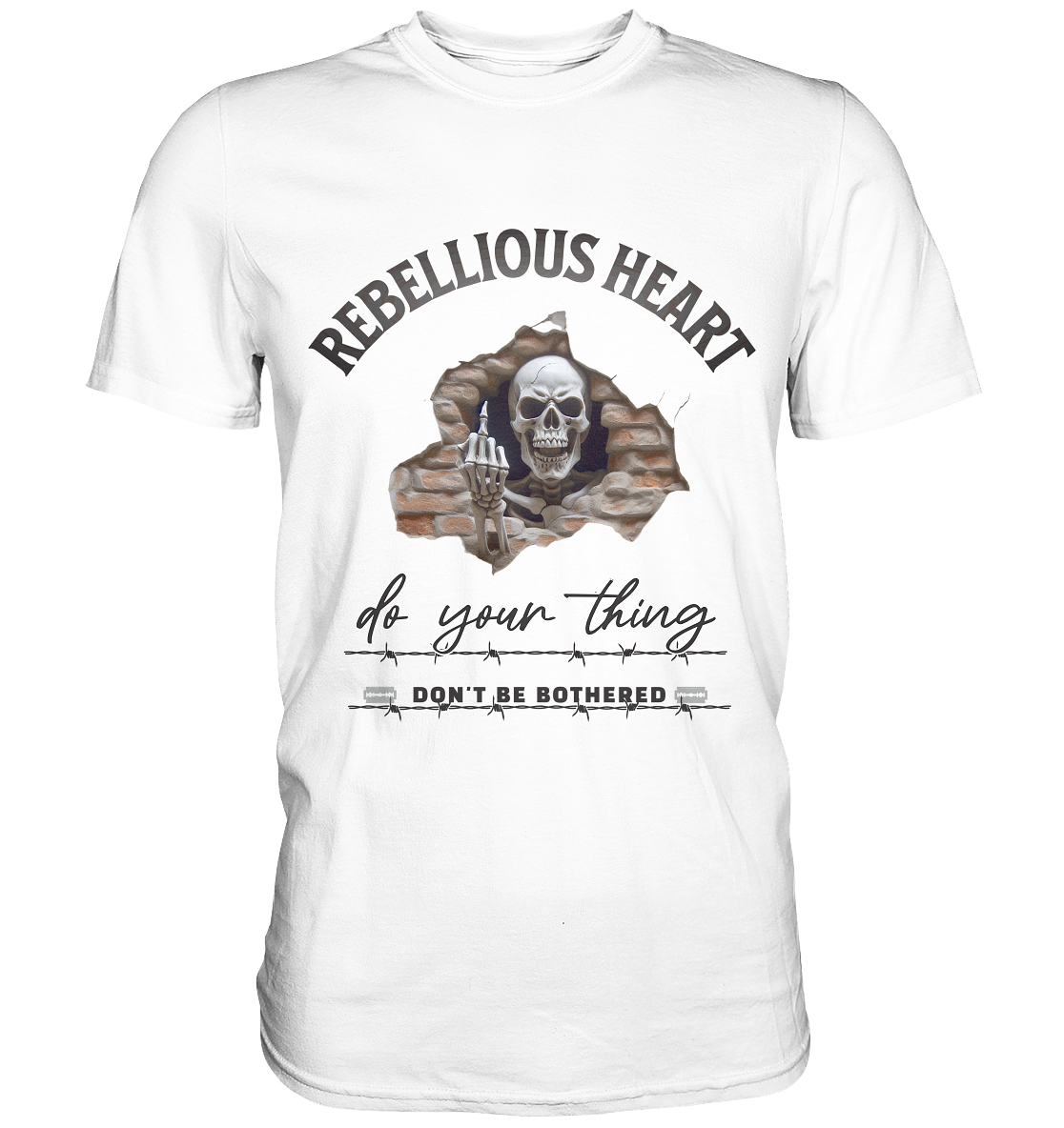 Rebellisches Herz Skull - Classic Shirt