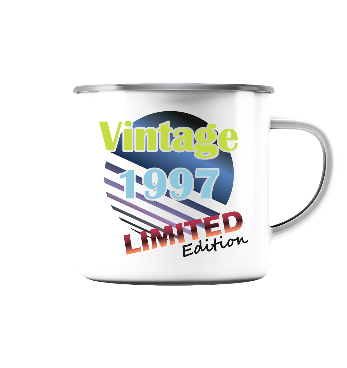 Jahrgang 1997- Tassen Limited Edition - Vintage - Emaille Tasse (Silber)