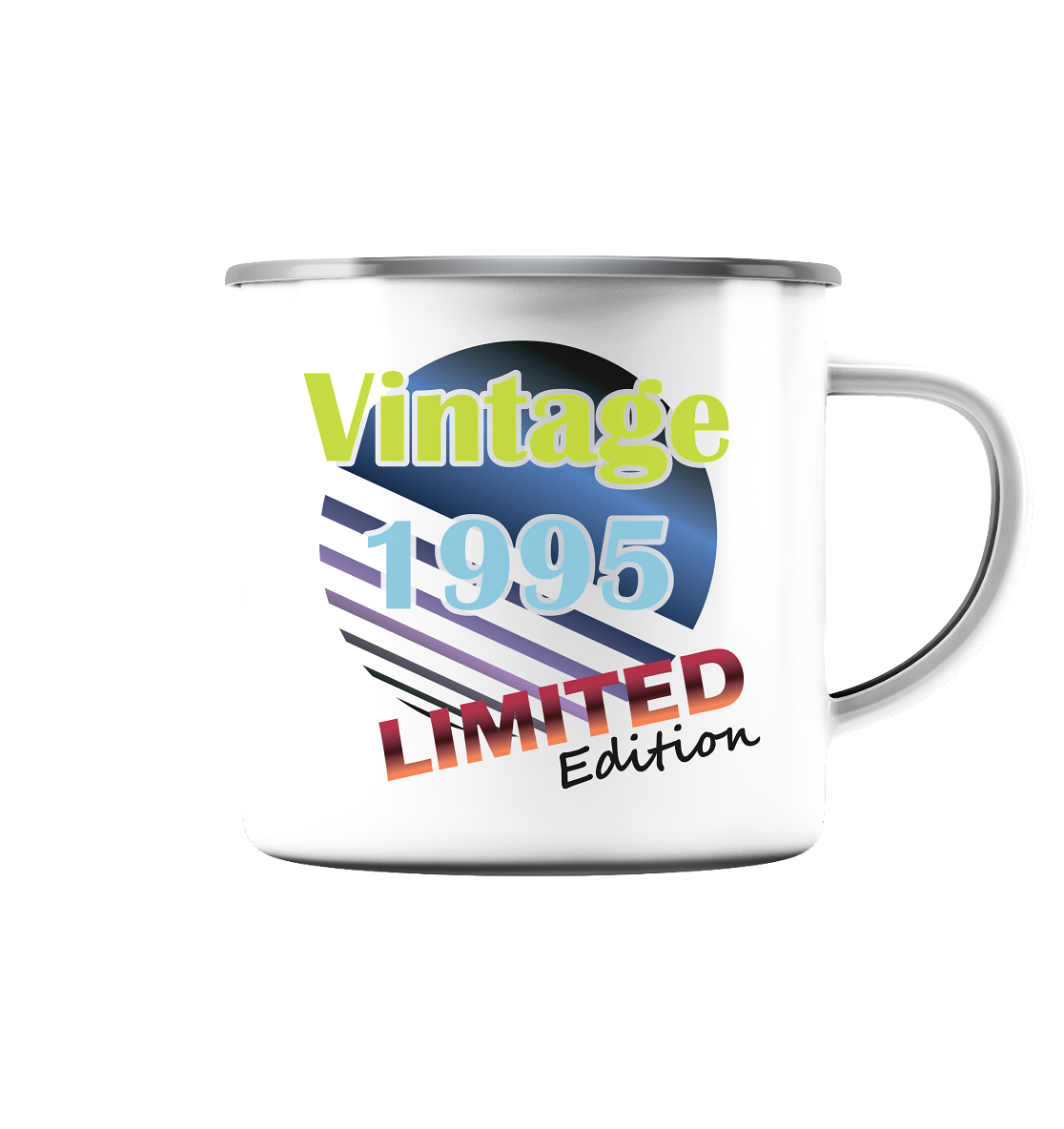 Jahrgang 1995- Tassen Limited Edition - Vintage - Emaille Tasse (Silber)