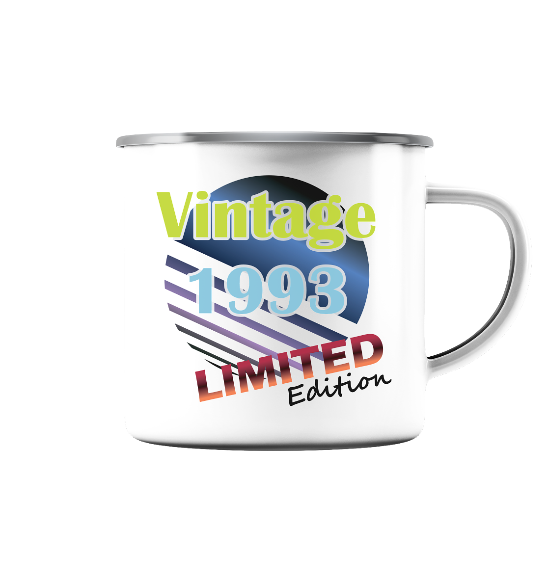 Jahrgang 1993- Tassen Limited Edition - Vintage - Emaille Tasse (Silber)