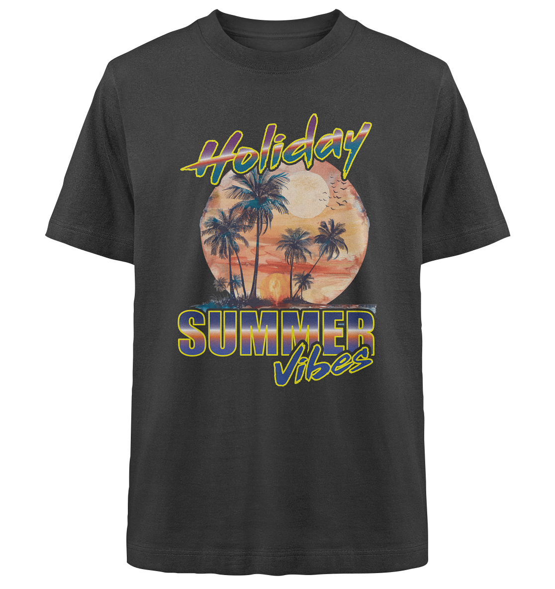 Urlaubs Shirt Holiday Summer Vibes - Heavy Oversized Organic Shirt