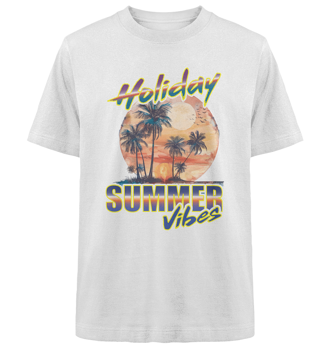 Urlaubs Shirt Holiday Summer Vibes - Heavy Oversized Organic Shirt
