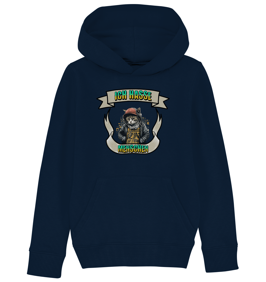 Streetwear- Ich hasse Menschen - Kids Organic Hoodie