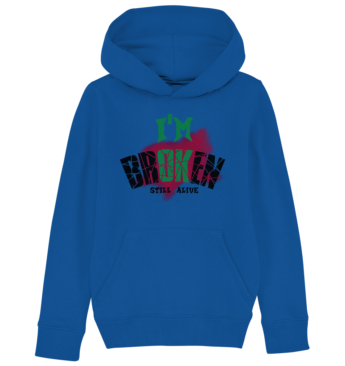 I'M OK - I'M BROKEN - STREETWEAR COOLE SPRÜCHE - Kids Organic Hoodie