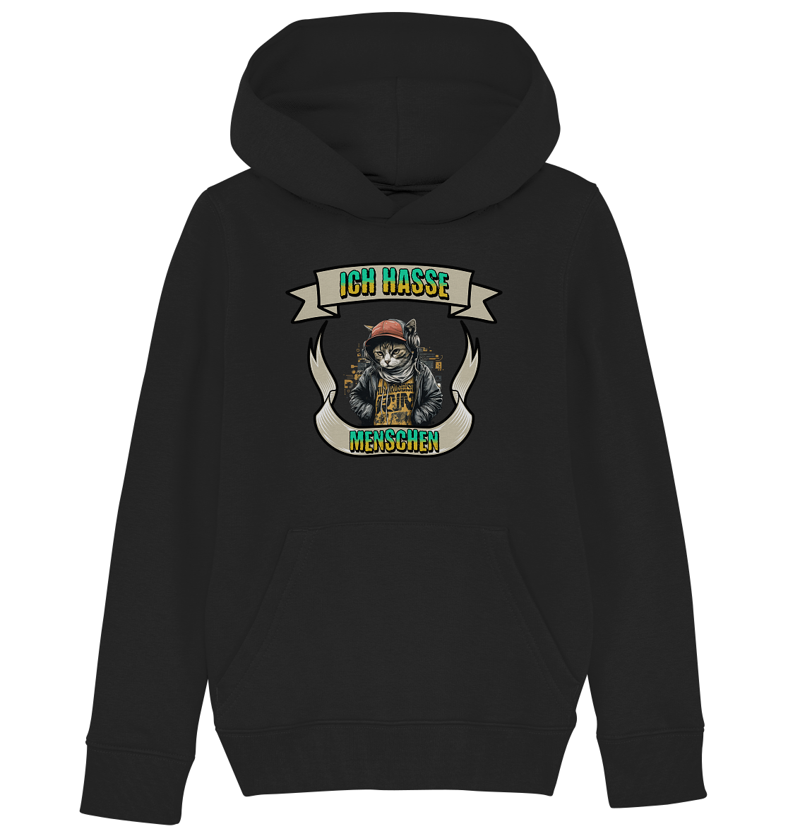 Streetwear- Ich hasse Menschen - Kids Organic Hoodie