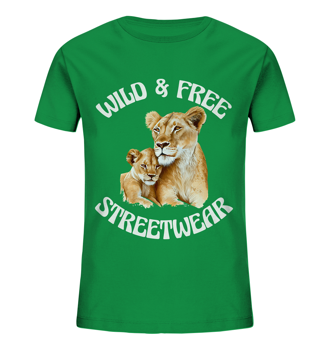 WILD & FREE NO 11 LION FAMILY - STREETWEAR - STATEMENT - Kids Organic Shirt