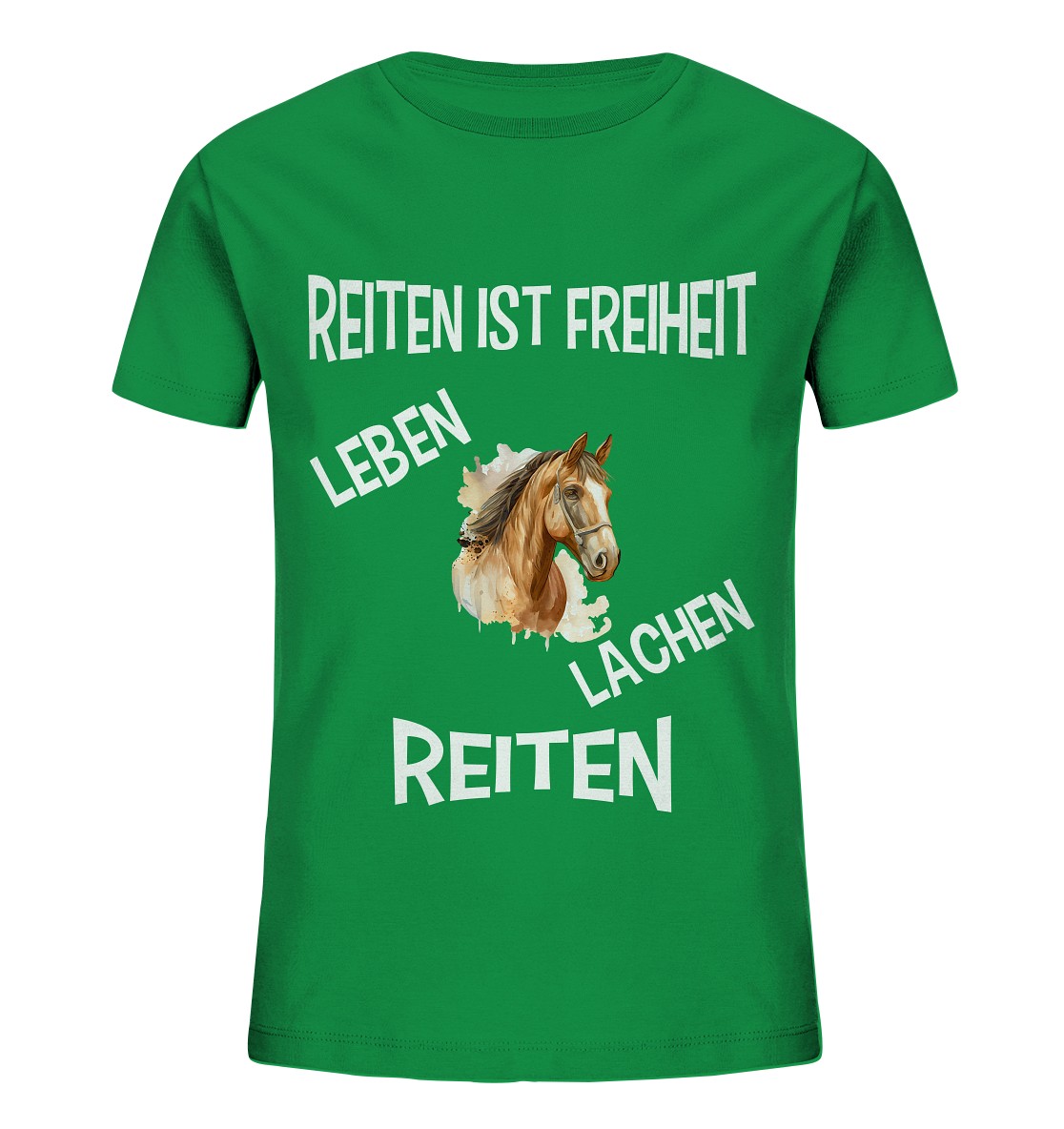 REITEN IST FREIHEIT - STREETWEAR FÜR REITER UND PFERDELIEBHABER - Kids Organic Shirt