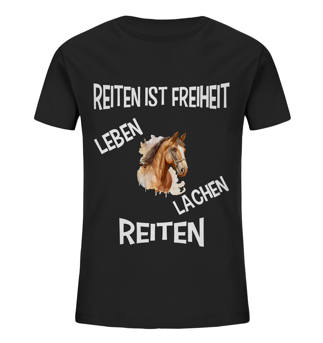 REITEN IST FREIHEIT - STREETWEAR FÜR REITER UND PFERDELIEBHABER - Kids Organic Shirt